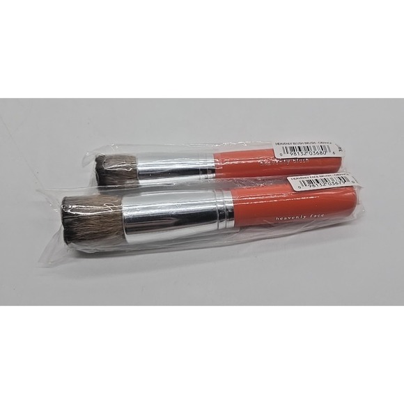 Sealed BareMinerals Heavenly Blush/Face Brush Orange Handle 39027/39026‎ - Picture 1 of 8